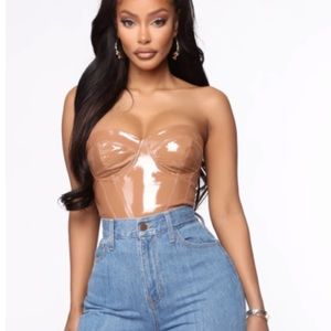 Fashion Nova latex corset